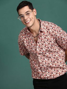SHOWOFF - Mens Floral Multi Slim Fit Shirt