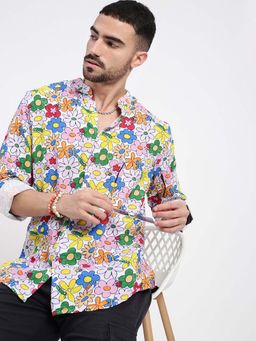 SHOWOFFFF - Mens Multi Floral Slim Fit Shirt