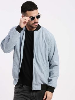 SHOWOFF - Mens Blue Bomber Jacket