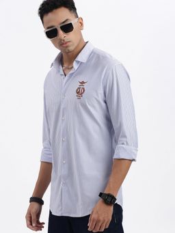 SHOWOFF - Blue Striped Slim Fit Shirt