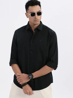 SHOWOFF - Green Solid Slim Fit Shirt