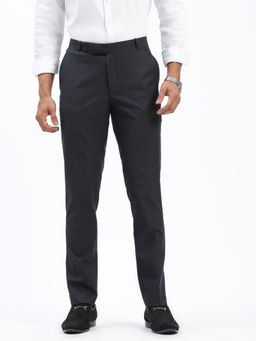 SHOWOFF - Men Solid Black Formal Trousers