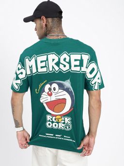 SHOWOFFFF - Men Graphic Green Relaxed Fit T-Shirt