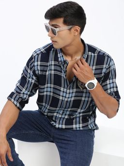 SHOWOFFFF - Men Checked Multi-Color Slim Fit Shirt