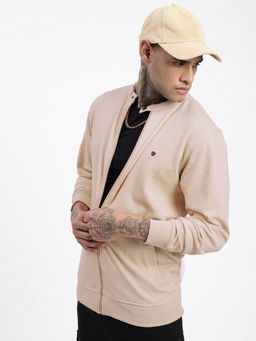 SHOWOFF - Men's Cream Solid Jacket