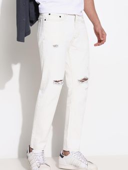 SHOWOFF - Mens White Slim Fit Jeans