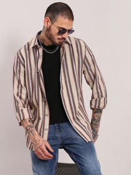 SHOWOFF - Edition Beige Striped Shacket