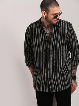 SHOWOFF - Edition Black Striped Shacket