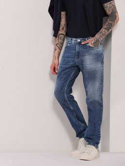 SHOWOFFFF - Edition Men Blue Slim Fit Cropped Jeans