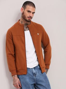 SHOWOFFFF - Men Camel Brown Solid Sweatshirt
