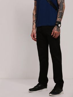 SHOWOFF - Men Black Solid Trousers