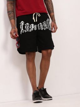 SHOWOFF - Black Typography Shorts