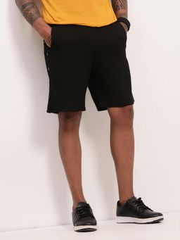 SHOWOFF - Black Solid Shorts