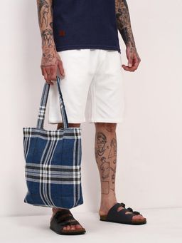 SHOWOFF - White Self Design Shorts