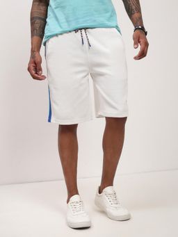 SHOWOFF - White Colorblock Shorts