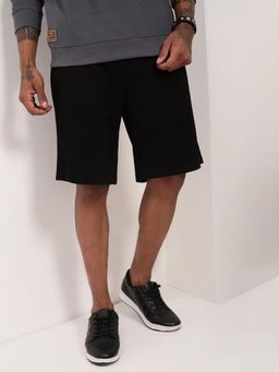 SHOWOFF - Black Solid Shorts