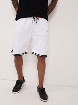 SHOWOFF - White Solid Shorts
