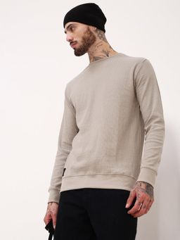 SHOWOFFFF - Men Grey Solid Sweatshirt