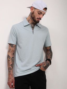 SHOWOFF - Edition Men Blue Solid Polo T-Shirt