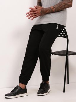 SHOWOFF - Men's Black Solid Joggers