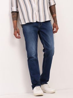 SHOWOFFFF - Mens Blue Solid Jeans