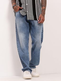 SHOWOFF - Mens Blue Solid Jeans