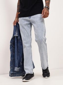 SHOWOFFFF - Mens Blue Solid Jeans