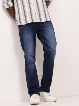 SHOWOFF - Mens Blue Solid Jeans