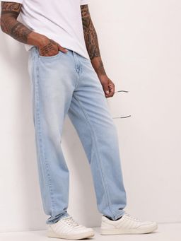 SHOWOFF - Mens Blue Solid Jeans