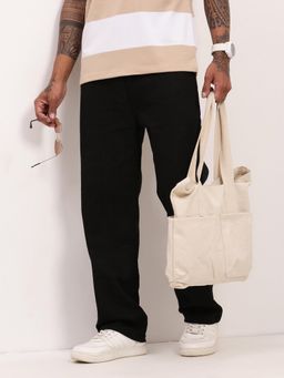 SHOWOFF - Mens Black Solid Jeans