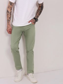 SHOWOFF - Mens Green Slim Fit Jeans