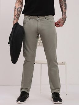 SHOWOFFFF - Mens Grey Slim Fit Jeans