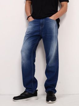 SHOWOFF - Mens Blue Solid Jeans
