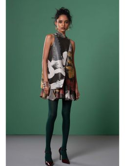 Advait - Ecru Short Multicolor Mini Dress