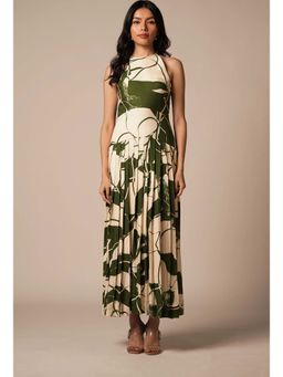 Advait - Kaee Halter Green Maxi Dress