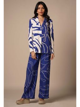 Advait - Cora-Cari Embroidered Blue Blazer