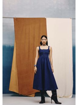 quietBold - Blue Romance A Line Midi Dress