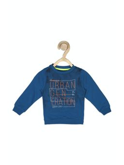 Allen Solly Junior - Boys Blue Graphic Regular Fit Sweatshirt