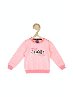 Allen Solly Junior - Girls Pink Regular Fit Sweatshirt