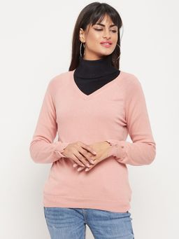 Madame - Solid Peach Sweater