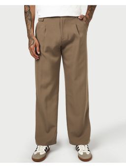 Bewakoof - Men Light Brown Loose Fit Korean Pants