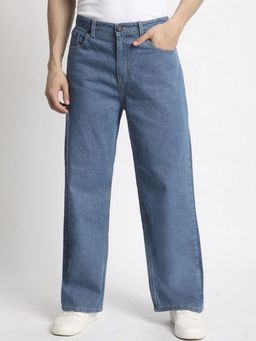 Bene Kleed - Men Blue Wide Leg Mid-Rise Jeans