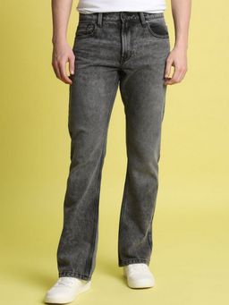 Bene Kleed - Men Charcoal Straight Light Fade Jeans
