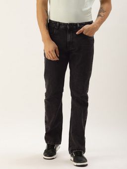 Bene Kleed - Men Charcoal Dark Shade Mid-Rise Straight Fit Jeans