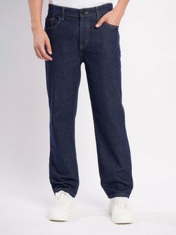 Bene Kleed - Men Navy Blue Pure Cotton Relaxed Fit Jeans
