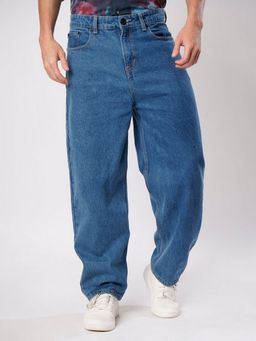 Bene Kleed - Men Blue Baggy Fit Pure Cotton Jeans