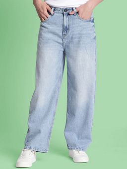 Bene Kleed - Men Blue Baggy Light Fade Mid Rise Jeans