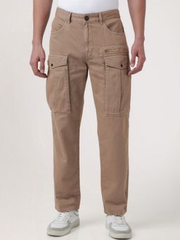 Bene Kleed - Men Brown Pure Cotton Relaxed Fit Cargo