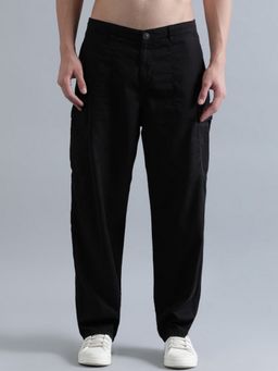 Bene Kleed - Men Black Loose Balloon Fit Cotton Cargo