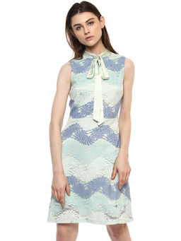 Kazo - Blue Laura Knee Length Dress